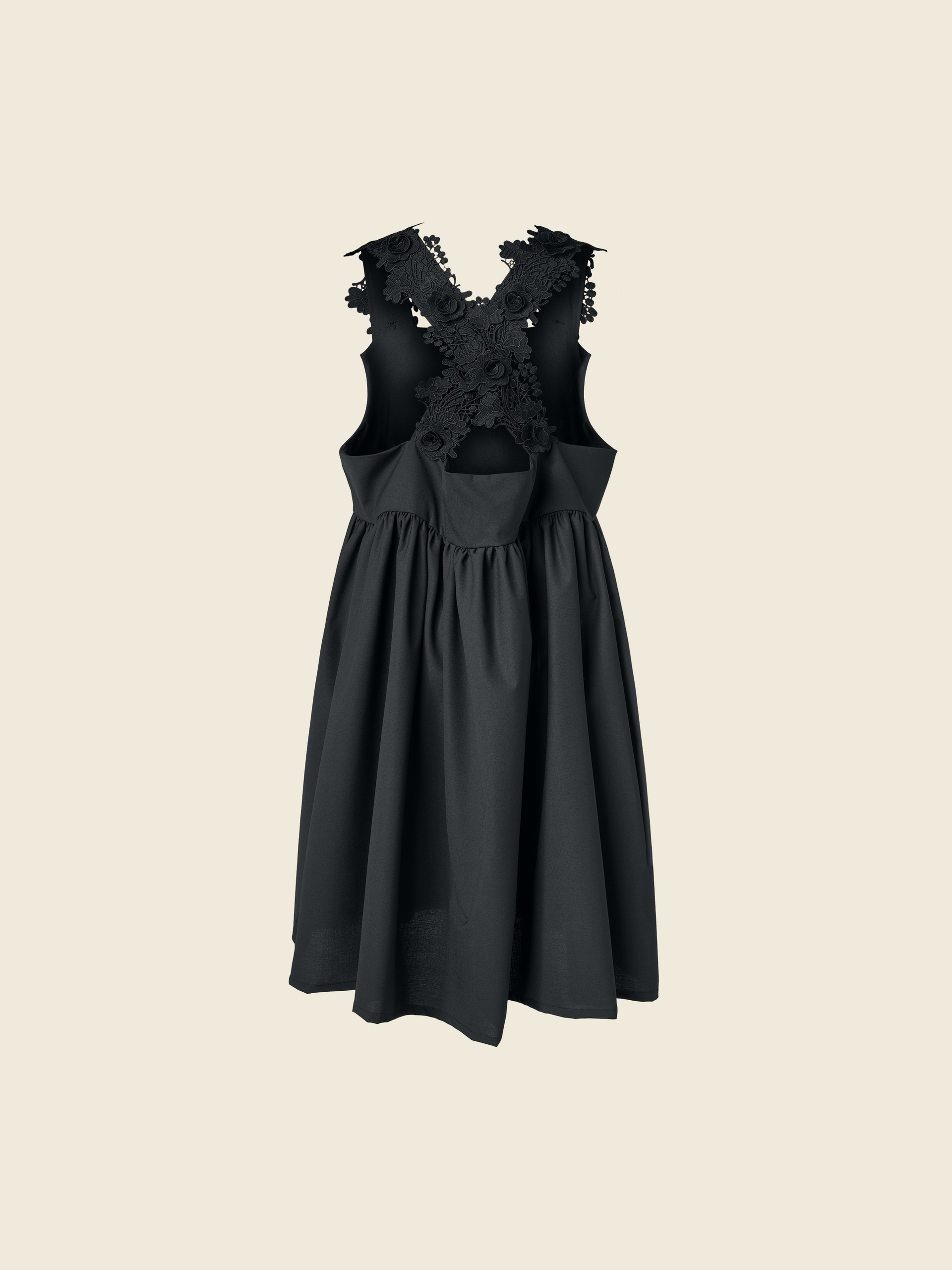AW26 SALOPETTE WITH LACE ON THE SHOULDER