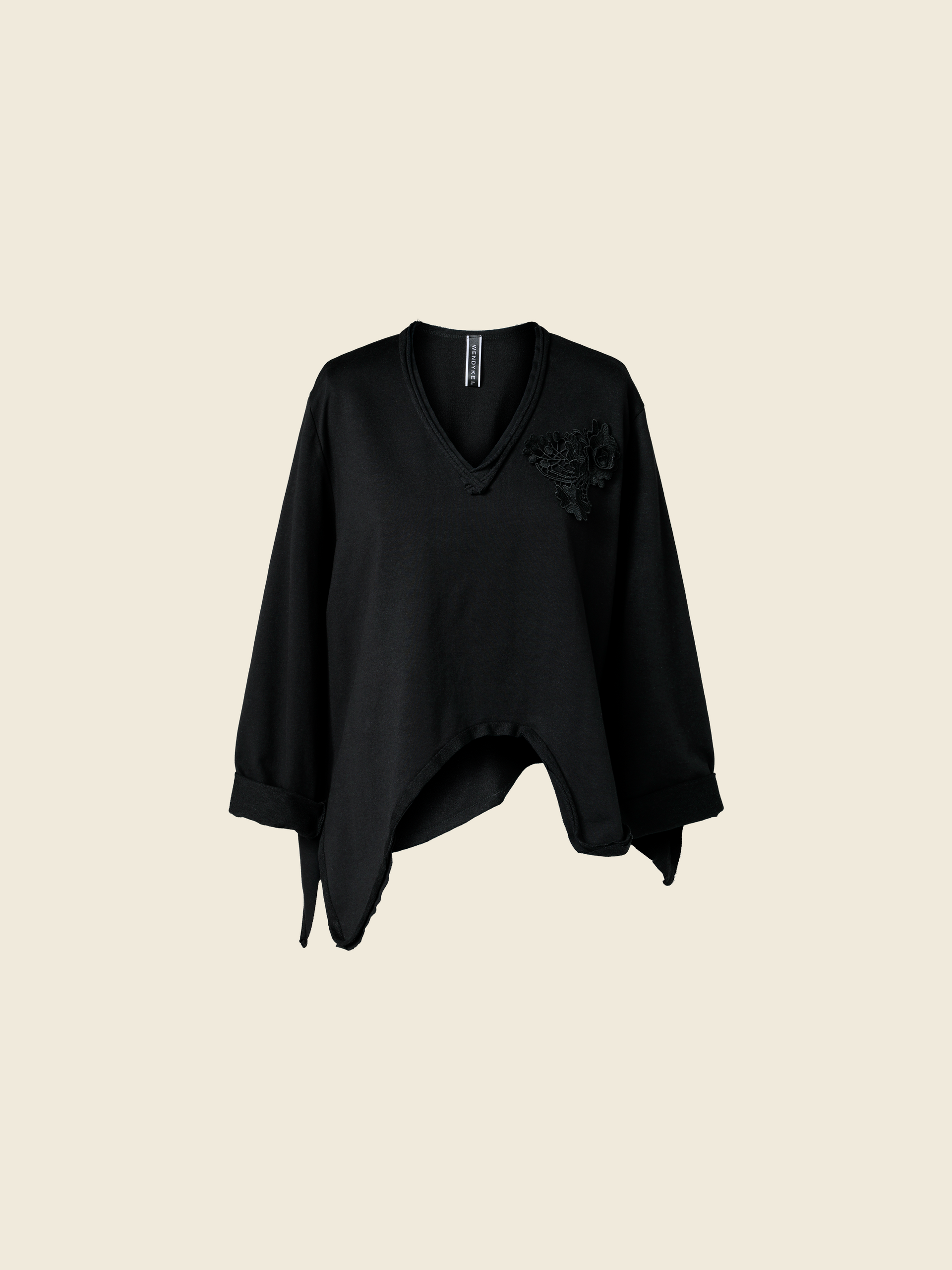AW26 DESTRUCTURED SWEATSHIRT WITH FLOWER
