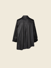 AW26 FAUX LEATHER SHIRT