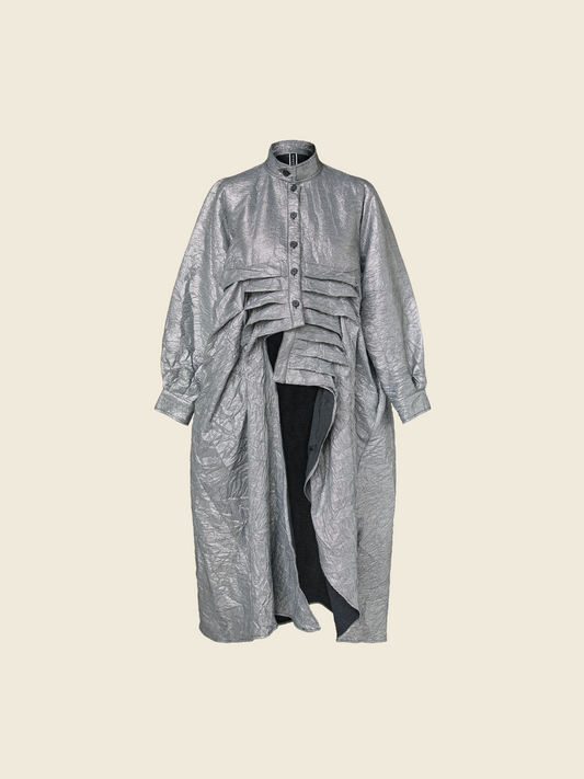 AW26 METALLIC PLEATED JACKET
