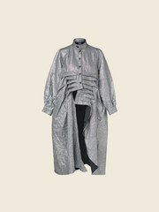 AW26 METALLIC PLEATED JACKET
