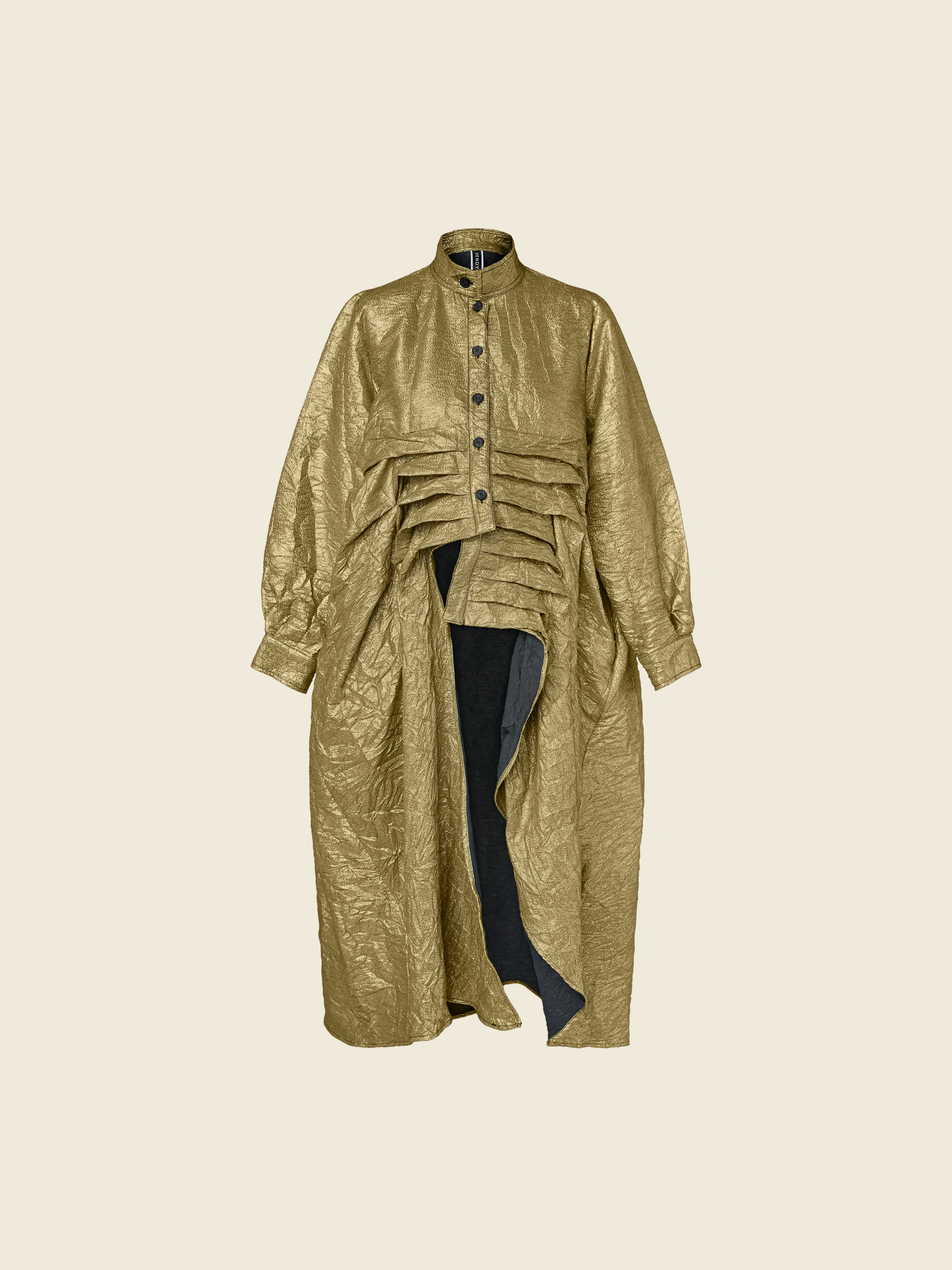 AW26 METALLIC PLEATED JACKET