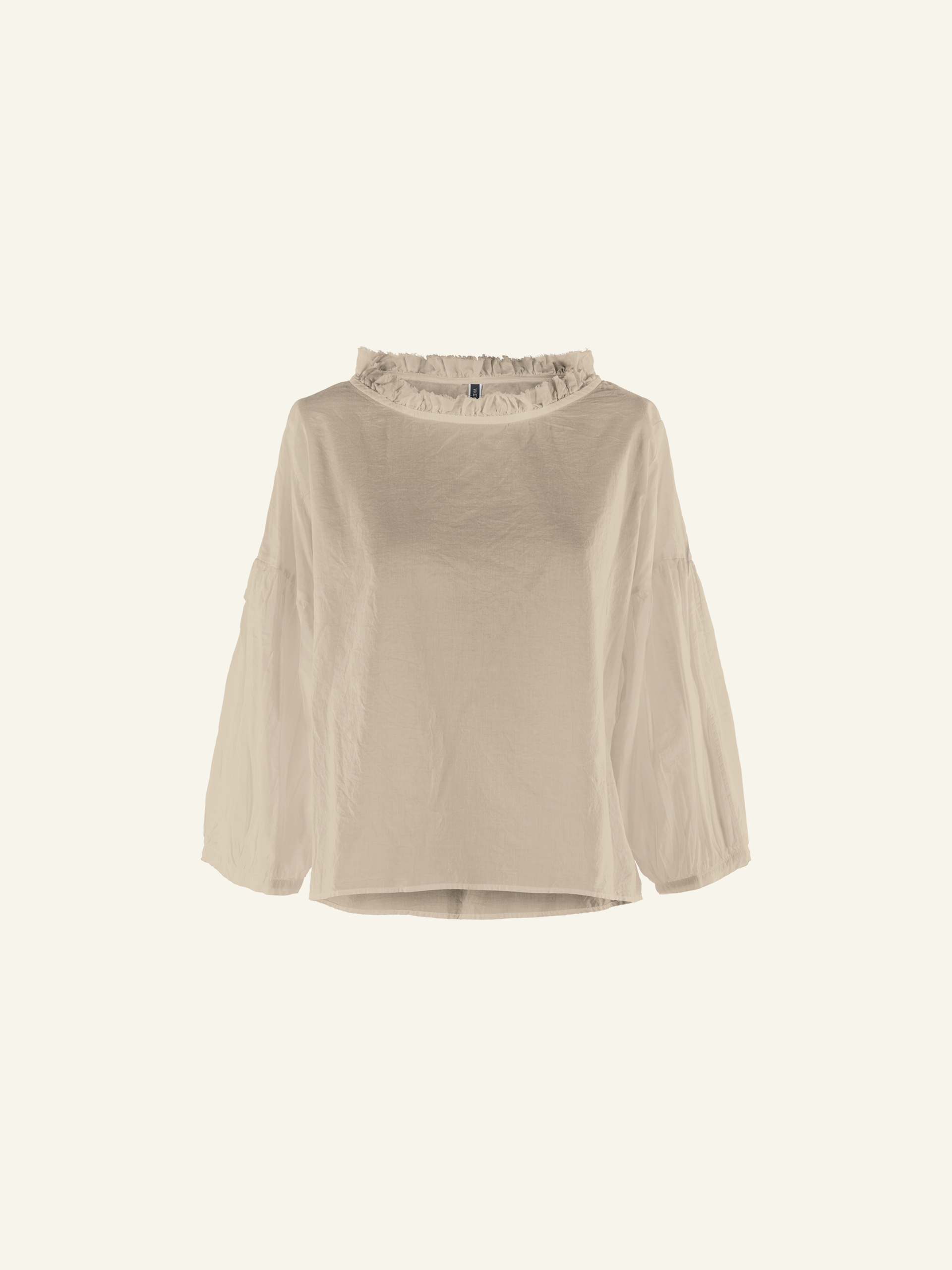 BLOUSE WITH RUFFLES ON THE NECK