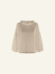 BLUSA CON BALZE SUL COLLO