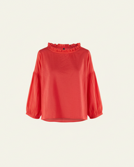 BLOUSE WITH RUFFLES ON THE NECK