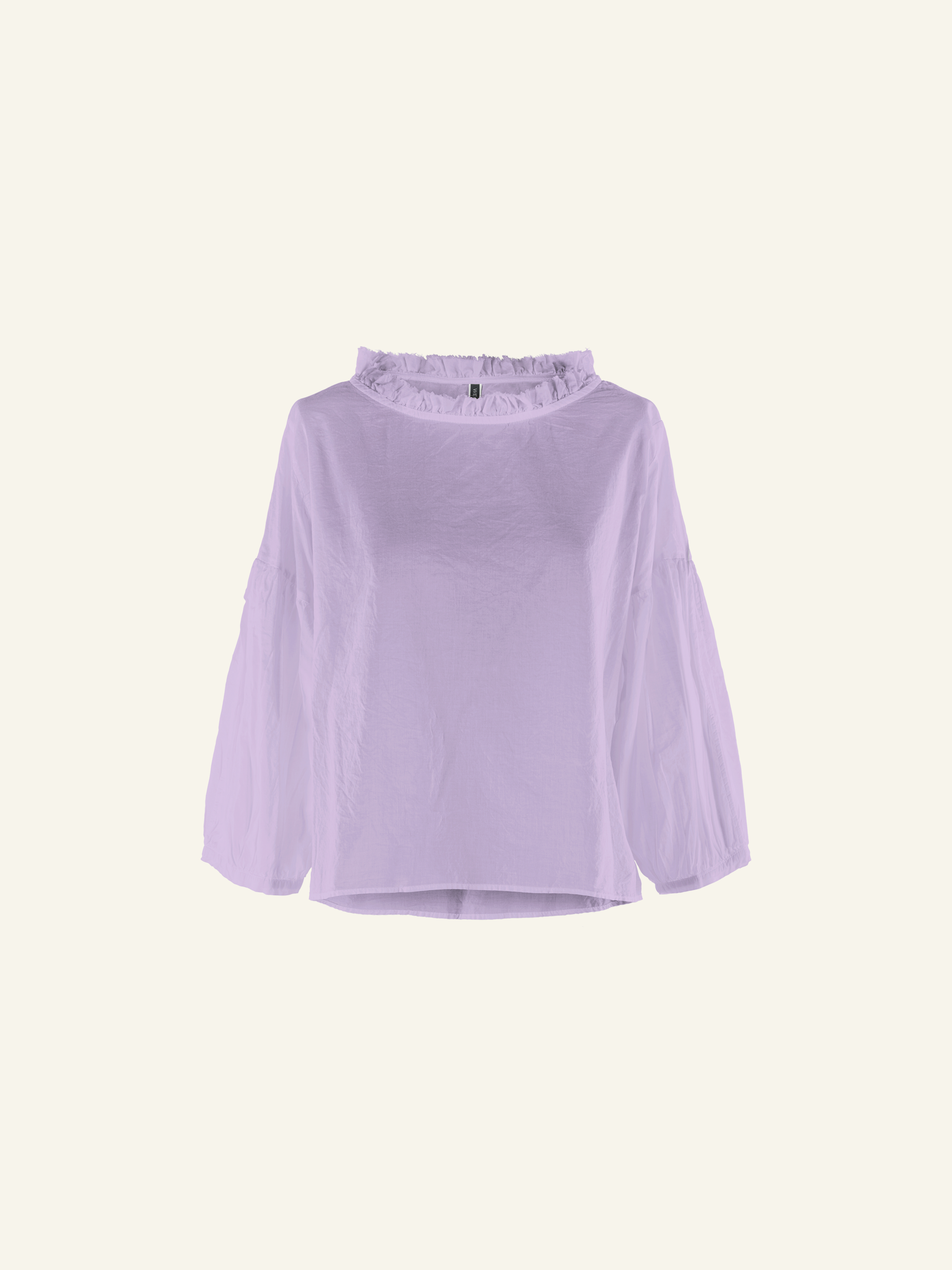 BLOUSE WITH RUFFLES ON THE NECK