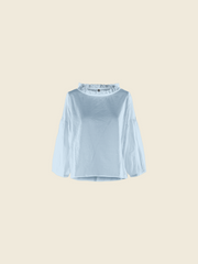 BLOUSE WITH RUFFLES ON THE NECK