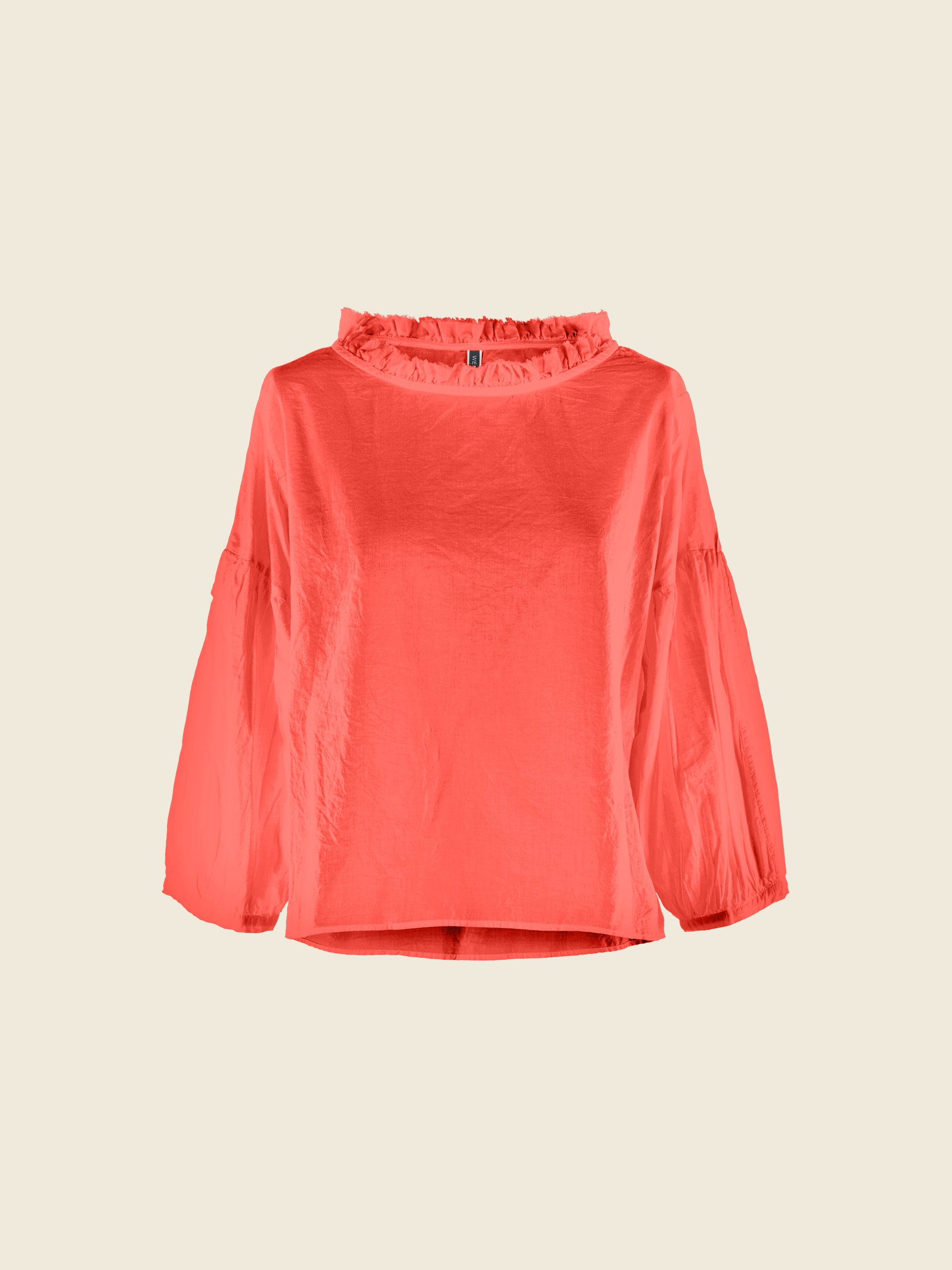 BLUSA CON BALZE SUL COLLO