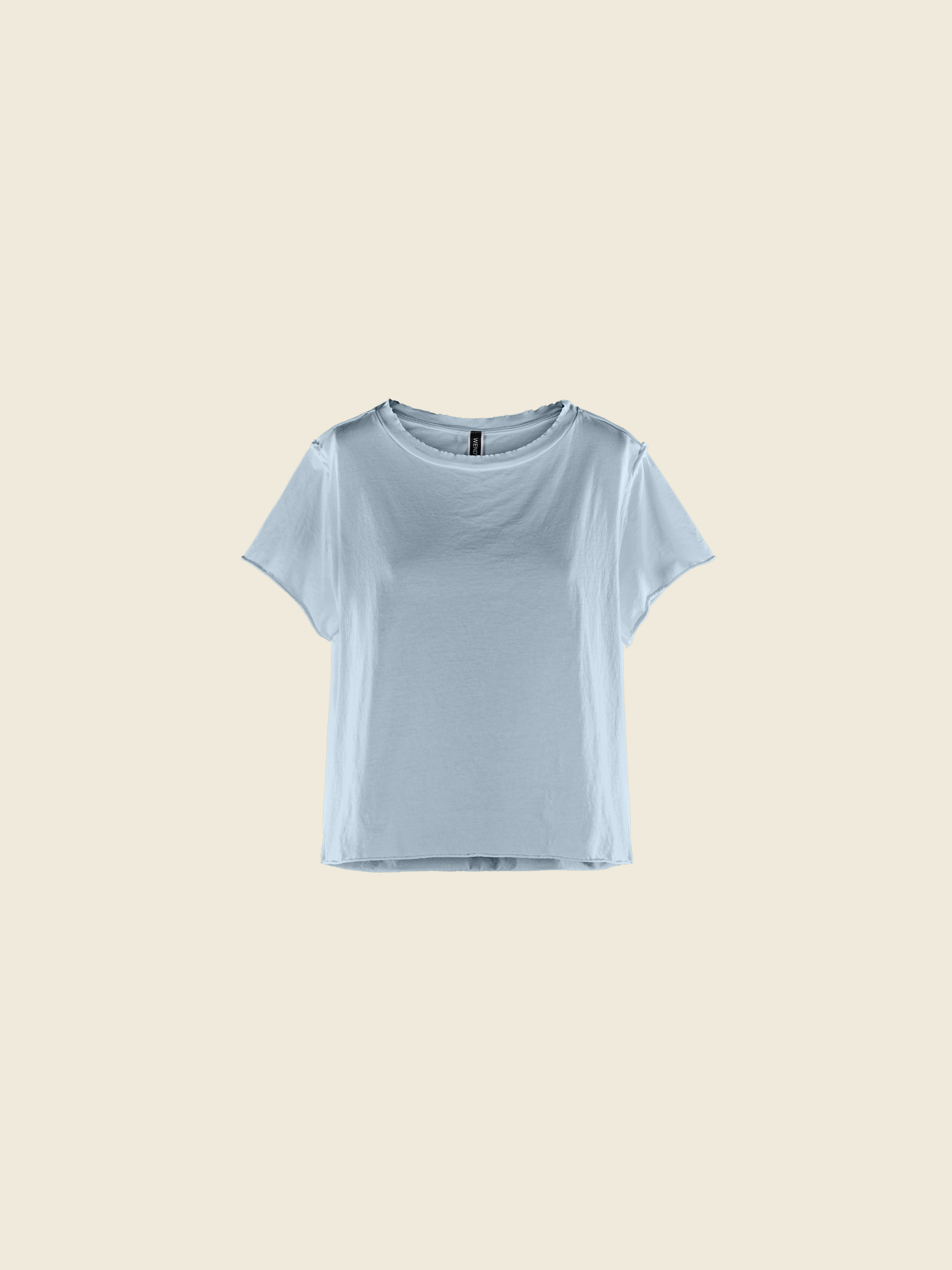 RAW CUT COTTON JERSEY T-SHIRT