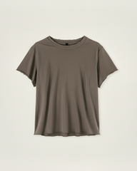 RAW CUT COTTON JERSEY T-SHIRT