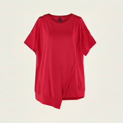 T-SHIRT WITH ASYMMETRICAL HEM