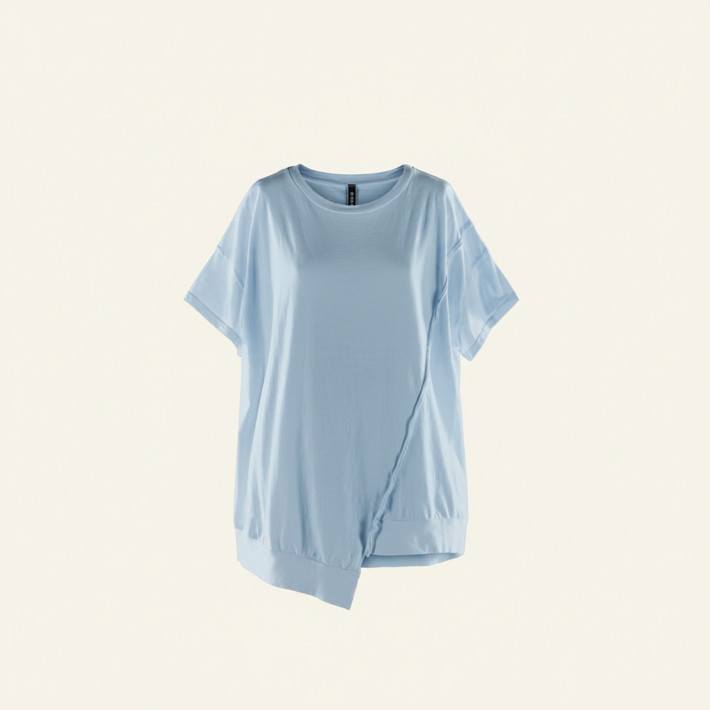 T-SHIRT WITH ASYMMETRICAL HEM