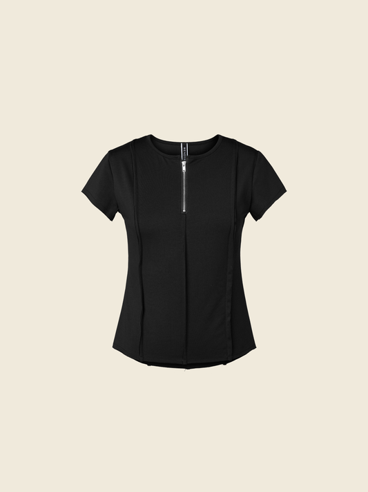 T-SHIRT WITH ZIP ON THE NECK