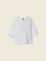 WRINKLED EFFECT T-SHIRT WITH BELL SLEEVES