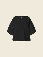 WRINKLED EFFECT T-SHIRT WITH BELL SLEEVES