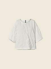 WRINKLED EFFECT T-SHIRT WITH BELL SLEEVES