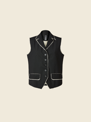 JACKET VEST WITH ECRU INTERIORS