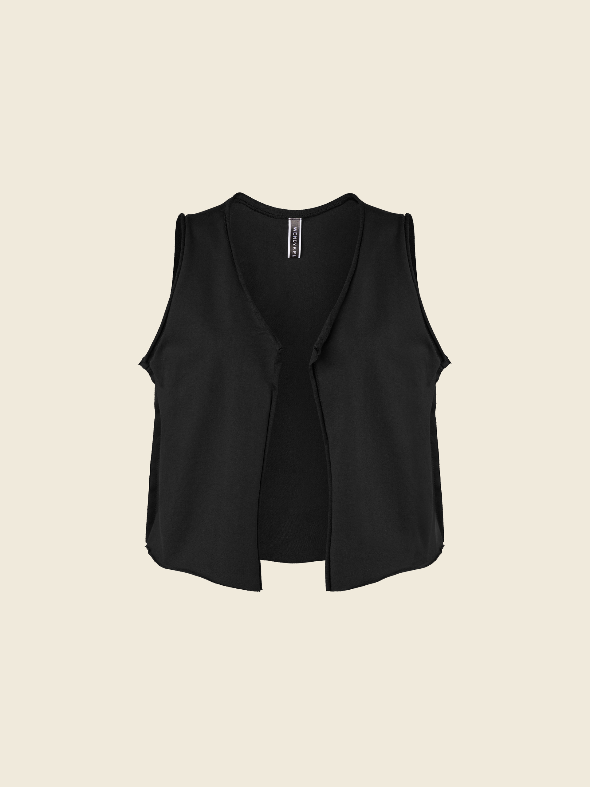 GILET IN FELPA CORTA NERA