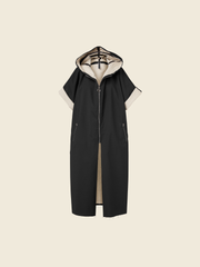 OVERCOAT WITH HOOD AND ZIP CLOSURE