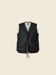 BLACK VEST WITH ZIP POCKETS