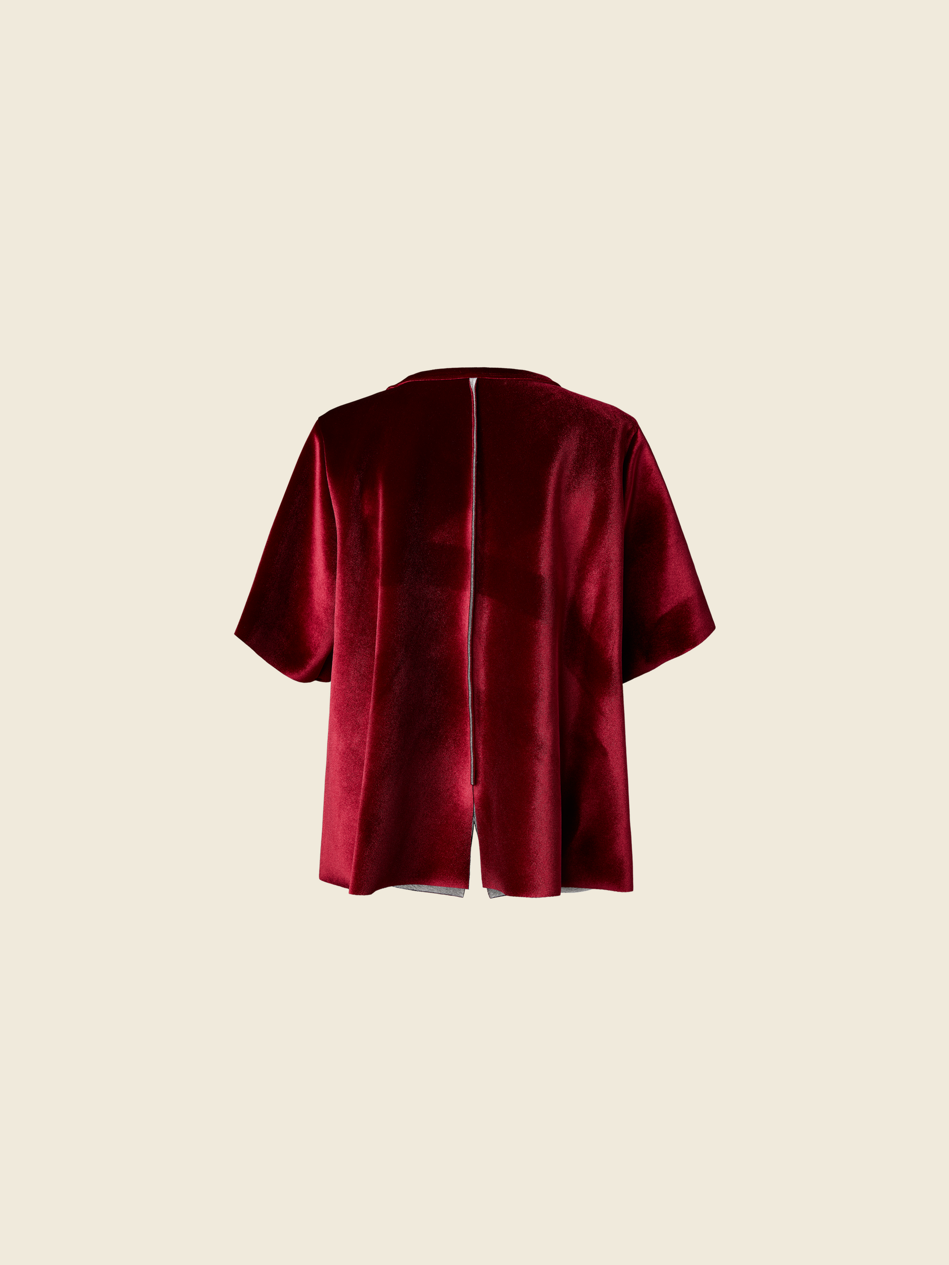 VELVET T-SHIRT WITH SLITS