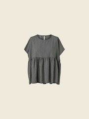BLUSA A RIGHE CON PIEGHE