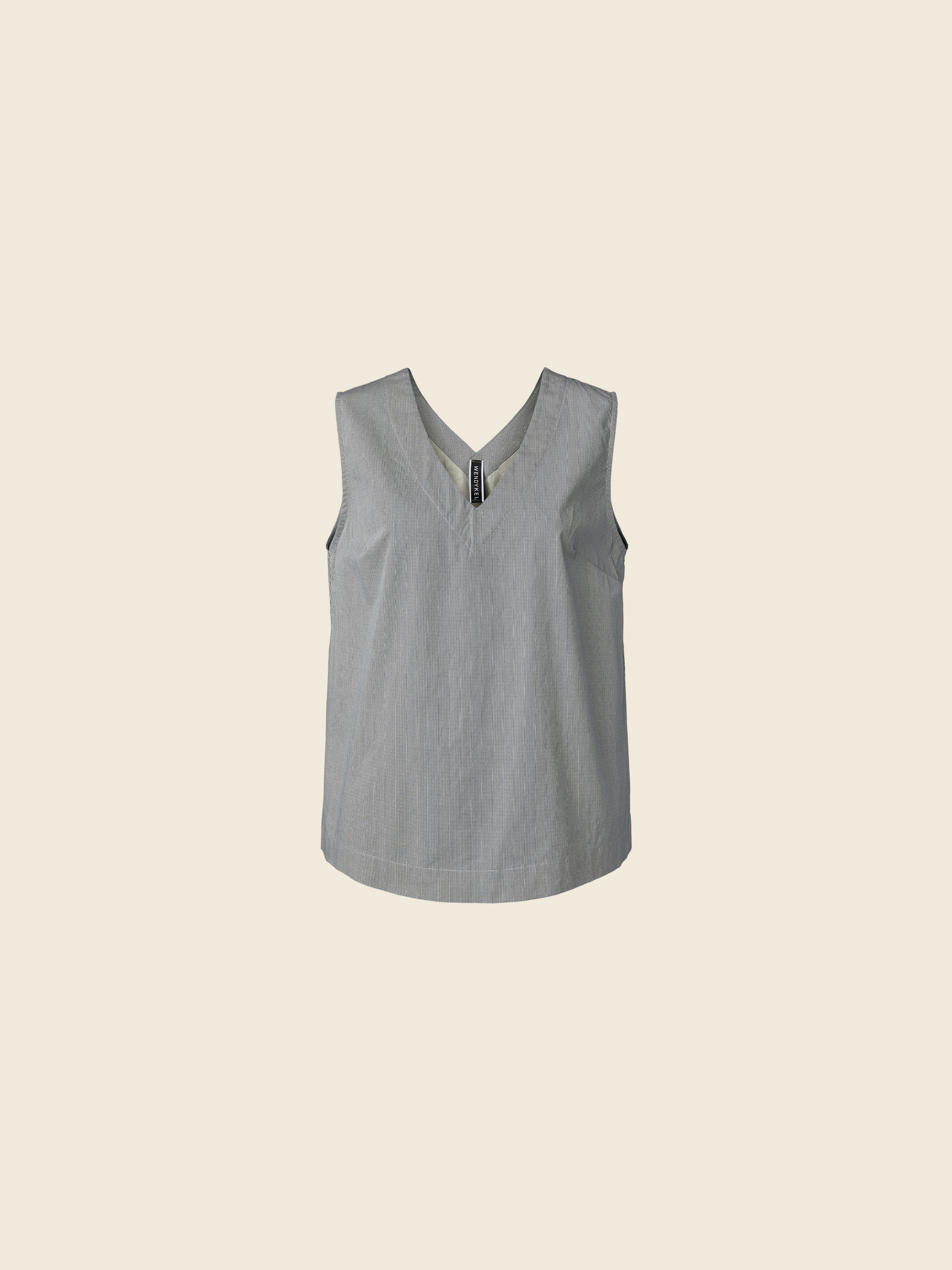 TOP IN THIN STRIPES FABRIC