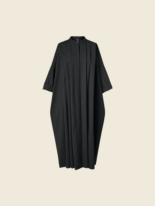 WIDE DRESS WITH PLEATS