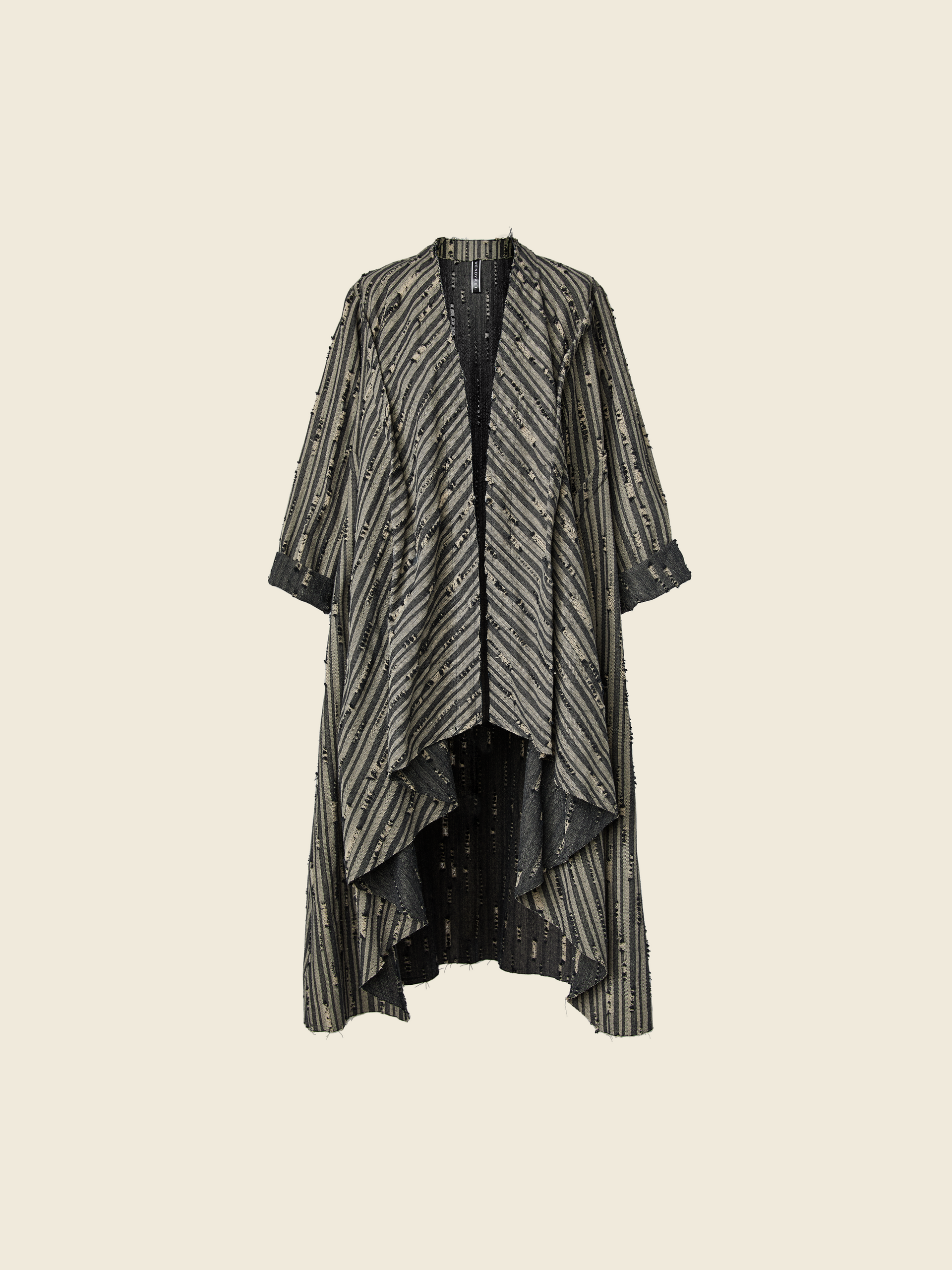 CARDIGAN IN TESSUTO SPIGATO STRAPPATO