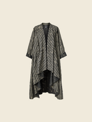 CARDIGAN IN TESSUTO SPIGATO STRAPPATO