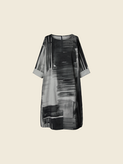 COTTON DRESS WITH ABSTRACT PRINT