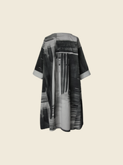 COTTON DRESS WITH ABSTRACT PRINT