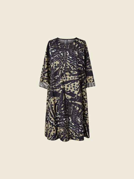 DRESS WITH PURPLE PRINT