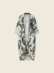 PAISLEY PRINT LONG CARDIGAN
