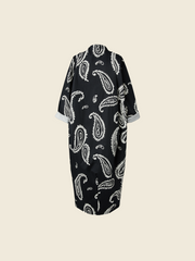 PAISLEY PRINT LONG CARDIGAN