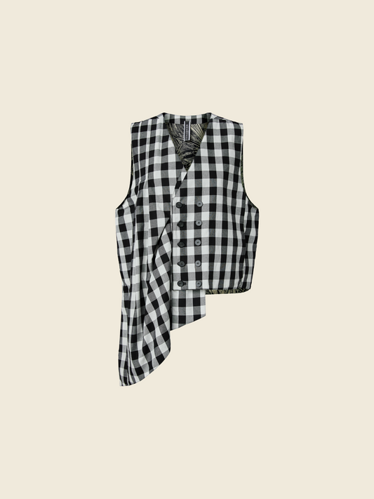 COTTON CHECKED VEST