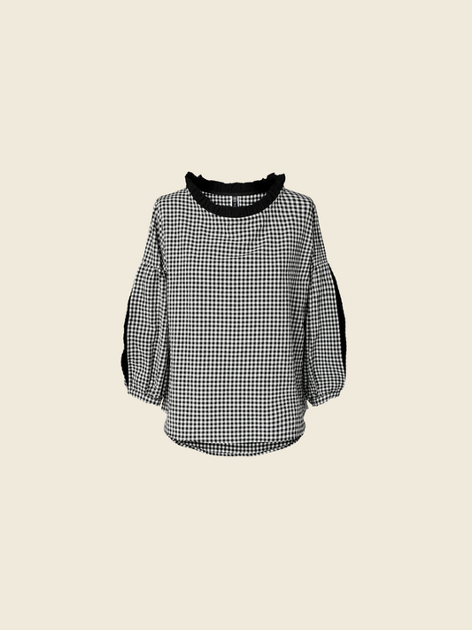 PUFF SLEEVES VICHY BLOUSE