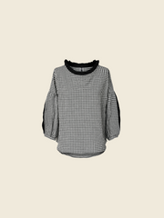 PUFF SLEEVES VICHY BLOUSE