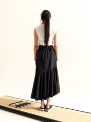 SKIRT WITH FLARED FINAL FLOUNCE