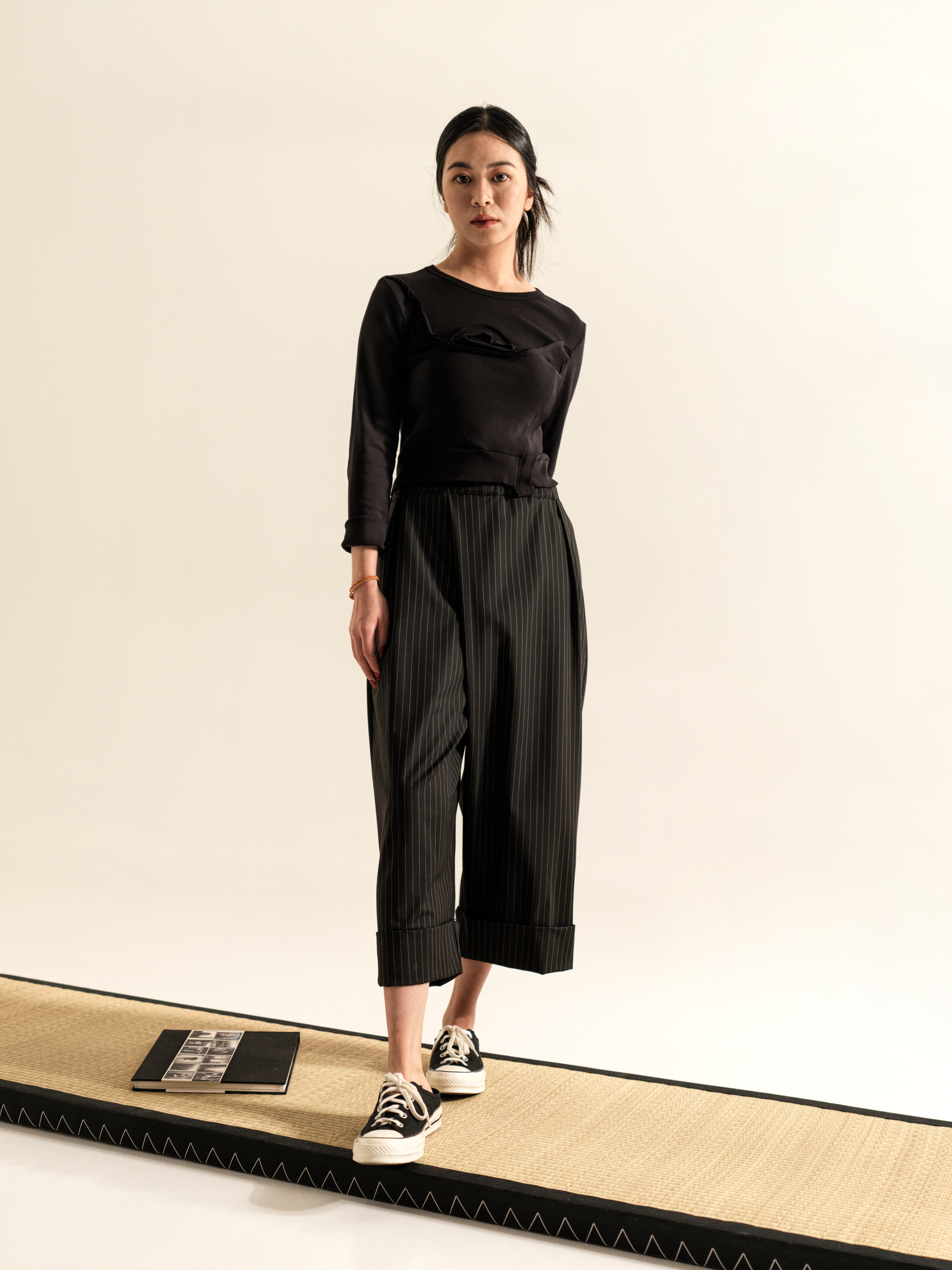 PINSTRIPE CULOTTE PANTS