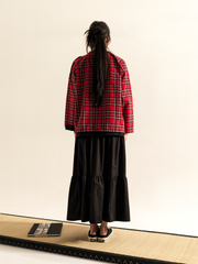 LARGE T-SHIRT IN RED SCOTTISH TARTAN