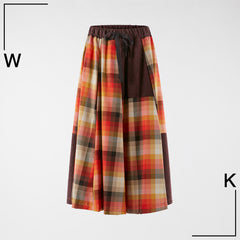 SOFT SKIRT IN TWO FABRICS