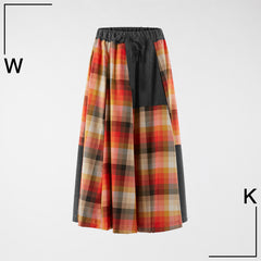 SOFT SKIRT IN TWO FABRICS