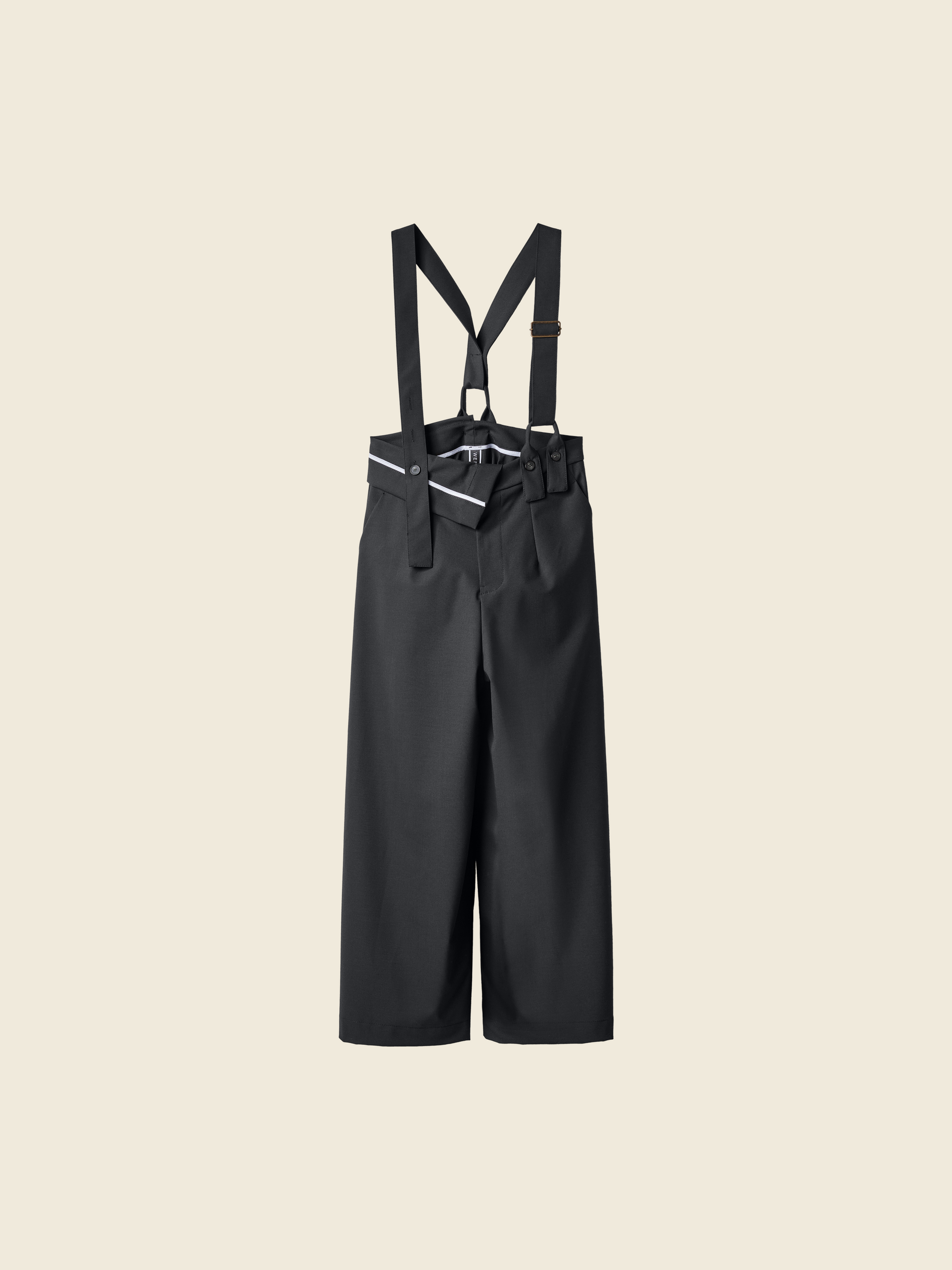 VISCOSE BLEND PANTS WITH SUSPENDERS