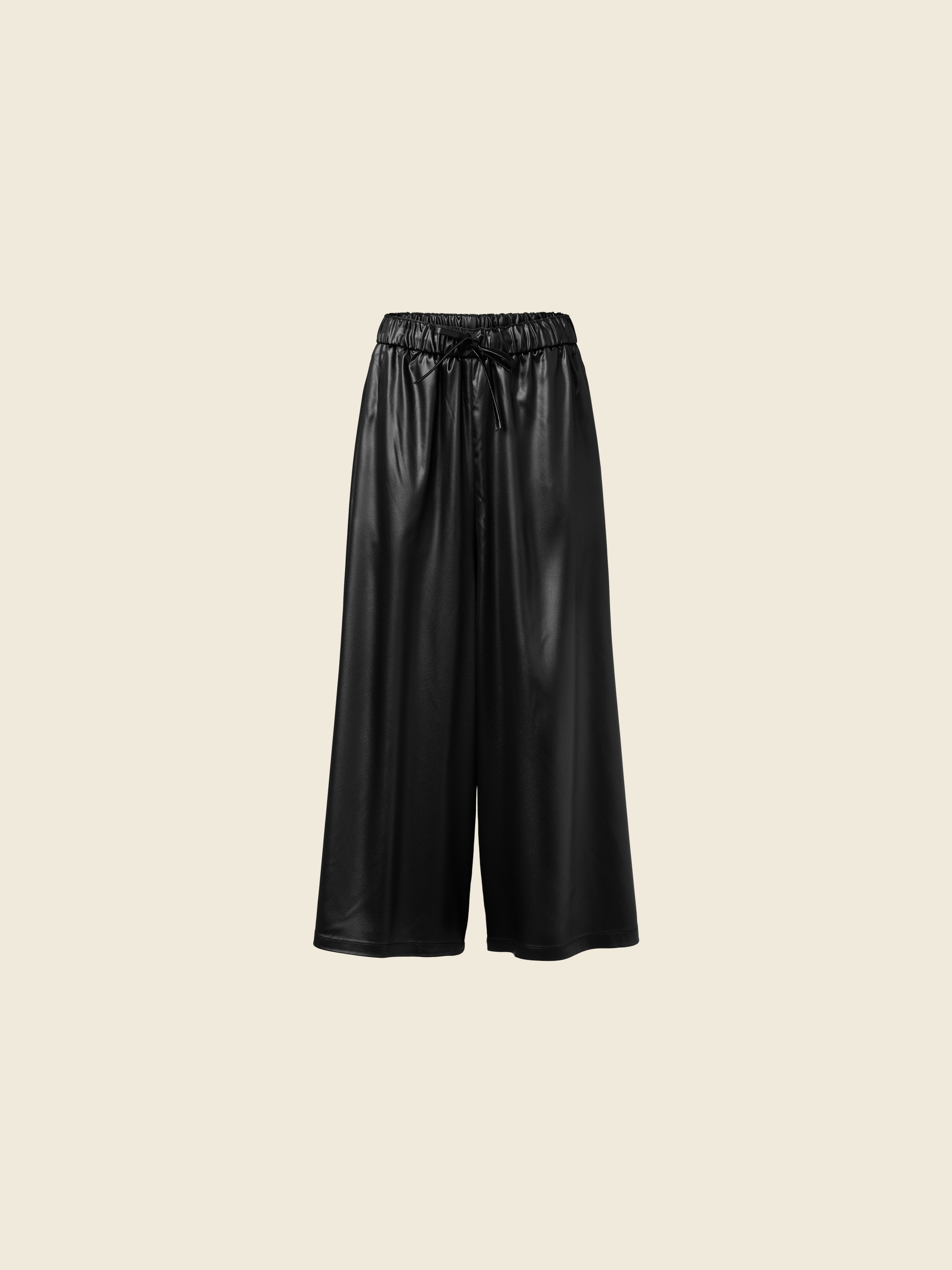 VISCOSE MIXED SATIN CULOTTE PANTS