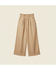 PANTALONI CON ALTO CINTURINO ELASTICO IN VITA