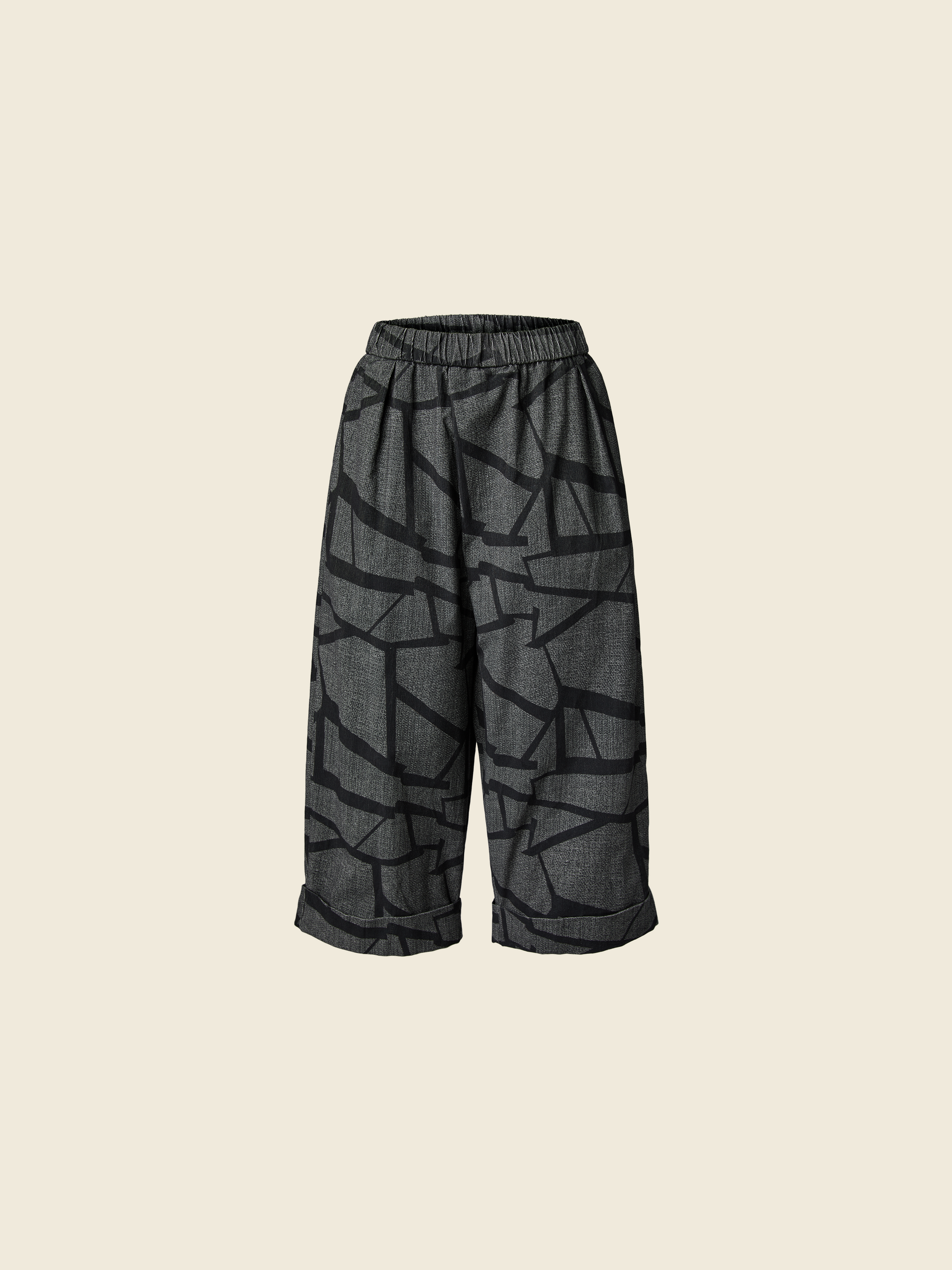 COTTON TROUSERS WITH GEOMETIC PATTERN