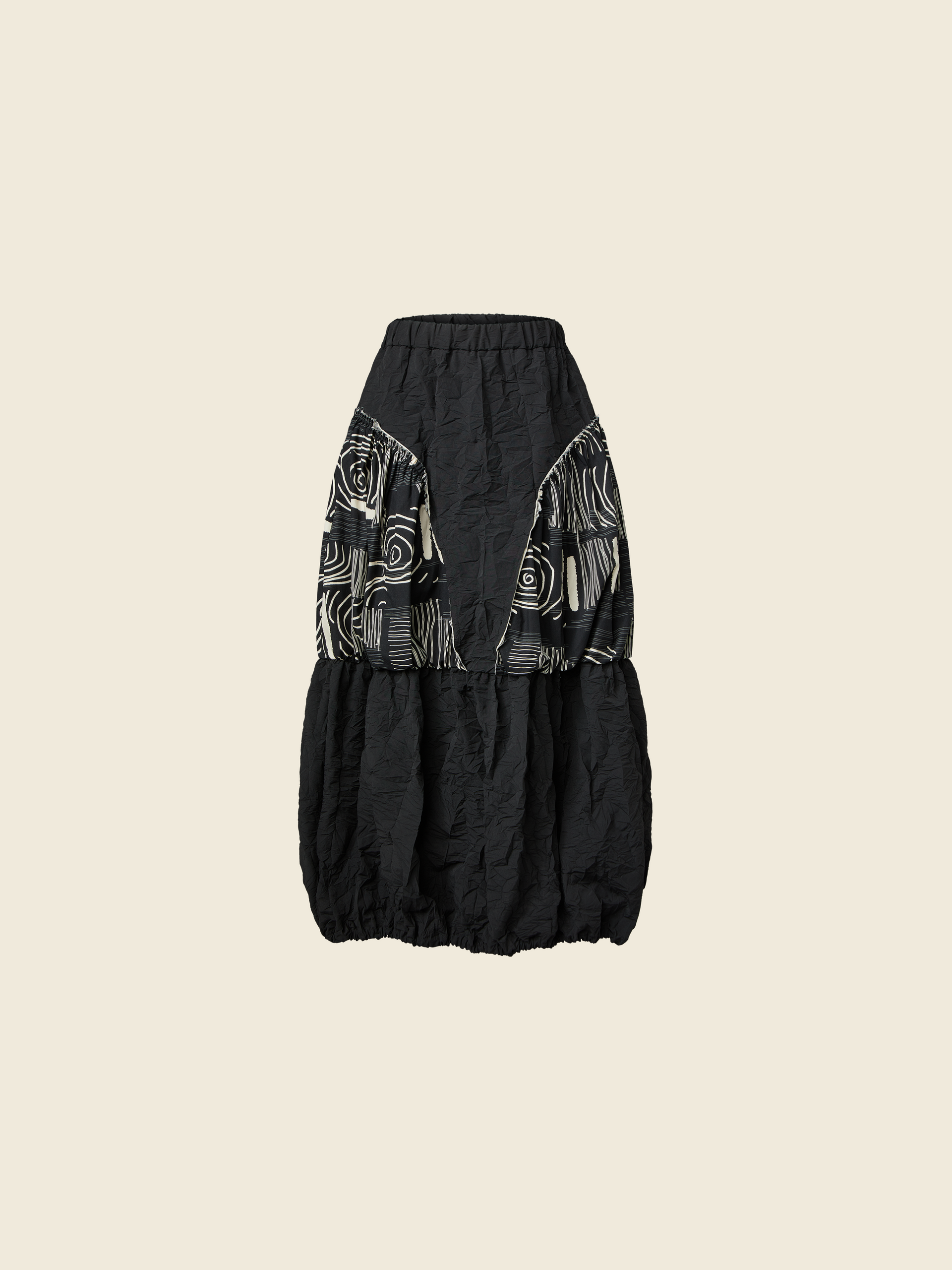 AW26 PATCHWORK BUBBLE SKIRT