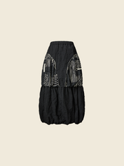 AW26 PATCHWORK BUBBLE SKIRT