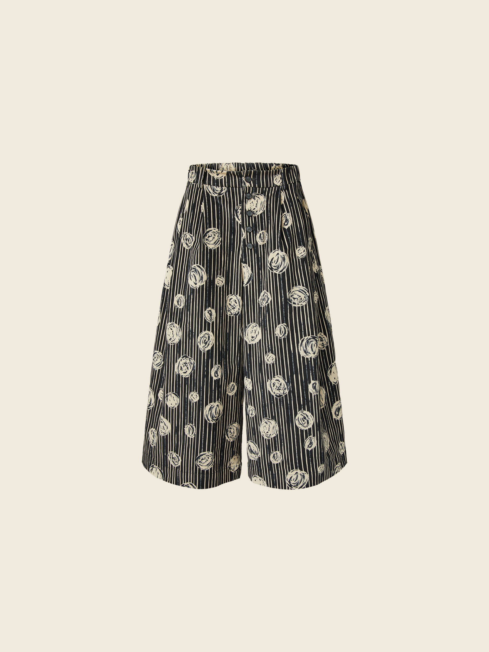 AW26 VELVET TROUSERS WITH GRAPHIC PRINT